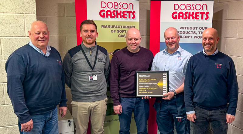 Dobson Gaskets receive prestigious Catepillar Supplier recognition